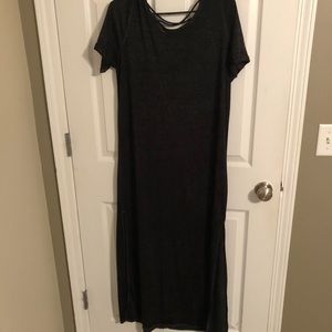 Dark heather grey maxi dress